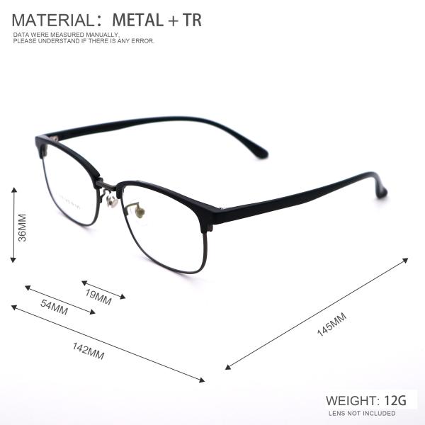 Защита глаз Мода Бизнес Металлическая структура Оптическая рама 3516