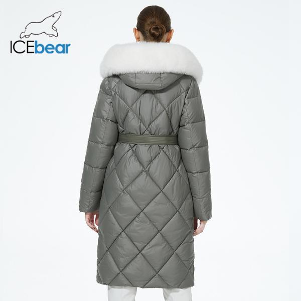 Detachable Luxury Down Jacket Pure Fur White Cotton Coat Tall Collar