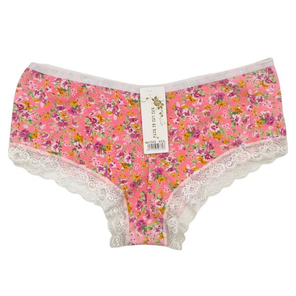 2024 New Style Women's Low Rise Lace Printing Floral Panties High Quality Ladies Brief Underwear Adult Wholesale Price
