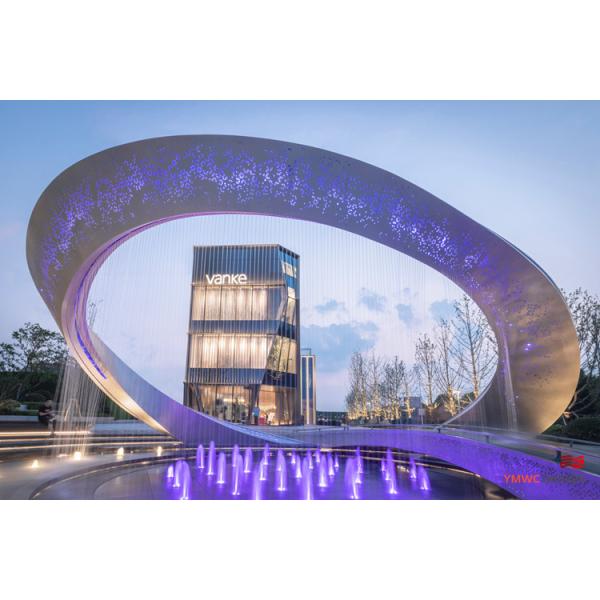Customized Stainless Steel Sculpture for Urban Space Outdoor Circular Metal Sculpture