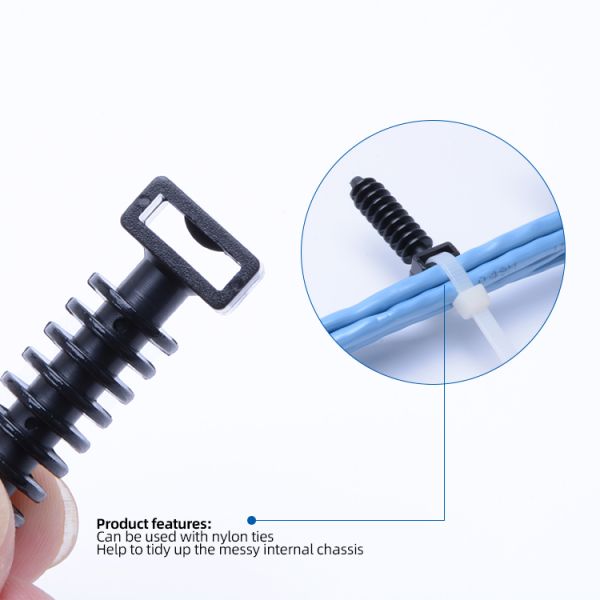 Durable Tie Wrap Mounts Environmental Resistance For Household