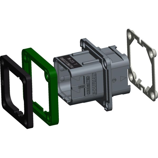 EATON 8MQ2S1M7C1U1 connector with stainless steel nut plate and composite keying colour coding plate