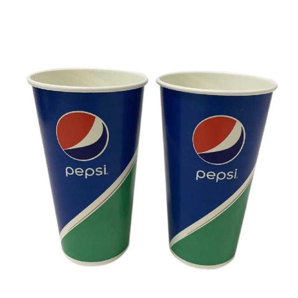 32 Oz Colored Cold Drink Disposable Cups Wooden Pulp Light Weight Flexo Printing