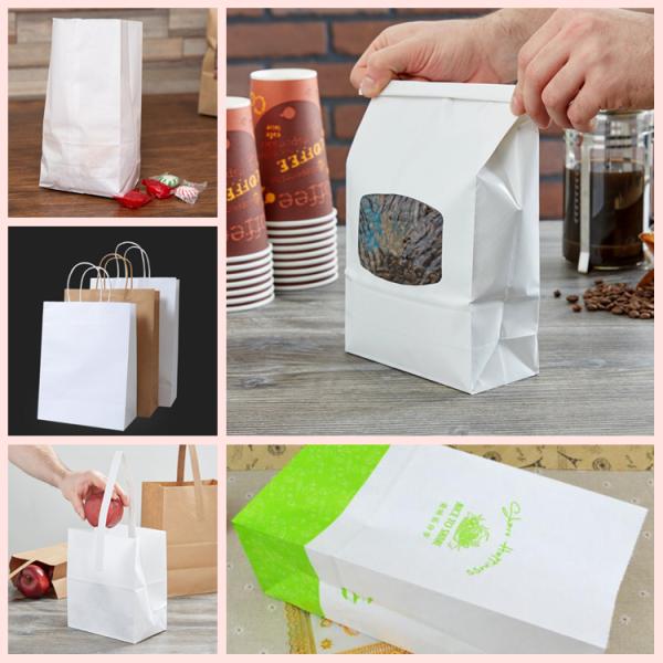 100gsm Durable White Kraft Paper Material For Pastries Bags High Tensile Strength 100gsm Durable White Kraft Paper Material For Pastries Bags High Tensile Strength