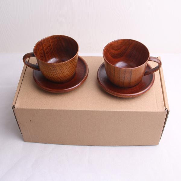 12X9cm Wooden Drinking Cups Jujube European Style Surprise Office Coffee Mug
