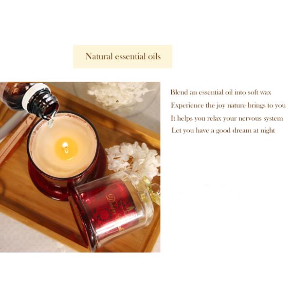Fashion Scented Jar Candle Soy Wax Carved Glass Domed Candle Jar For Home / Wedding