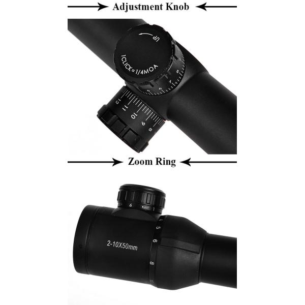 Стеклянное перекрещение 2-10x50IR осветило охотиться объем с 30mm Monotube