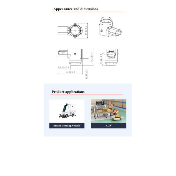 5m Long Range Ultrasonic Sensor Module 48KHZ Obstacle Avoidance Sensor IP69