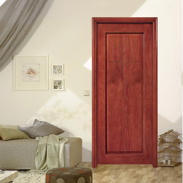 Single Panel MDF Wood Doors 6 Layer Painting 45mm Thick Soundproof