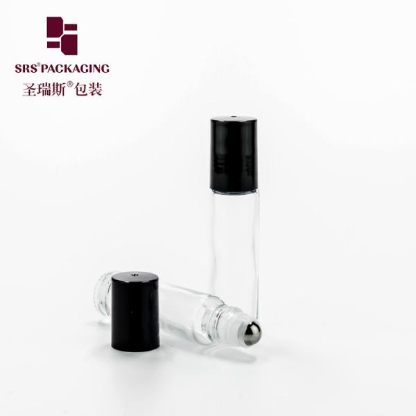Steel Ball Perfume Glass Roll On Bottles Metalized Painted Decoration 10ml