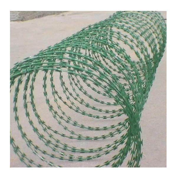 Stainless Steel Barbed Wire Barbed Dark Green Wire Of Painted Iron