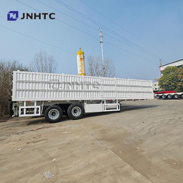2 axes 3 axes 20Ton-40Ton Cargo Box Semi-remorque avec 40ft-45ft transport de clôture latérale