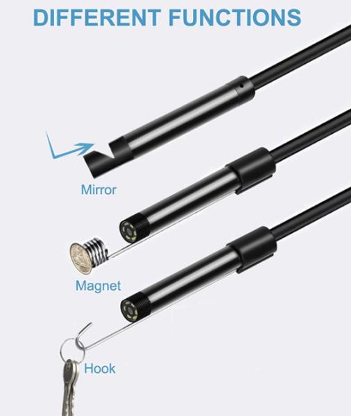 1280*720 Flexible Gooseneck Tube Camera Holder For Video Borescope Plumbing Camera