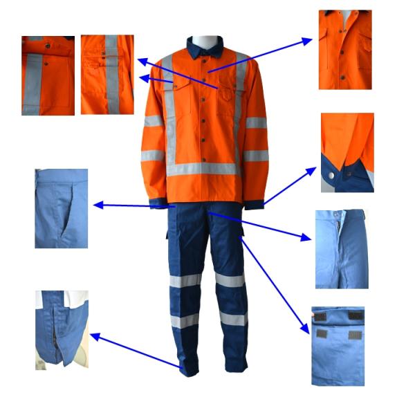 High Visibility Cotton Spring Autumn Fire Retardant Suit