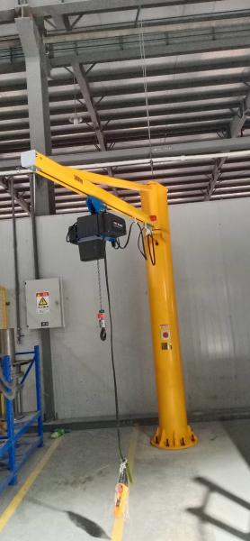 Free Standing Manual Jib Crane Slewing Jib 500kg With Electric Hoist