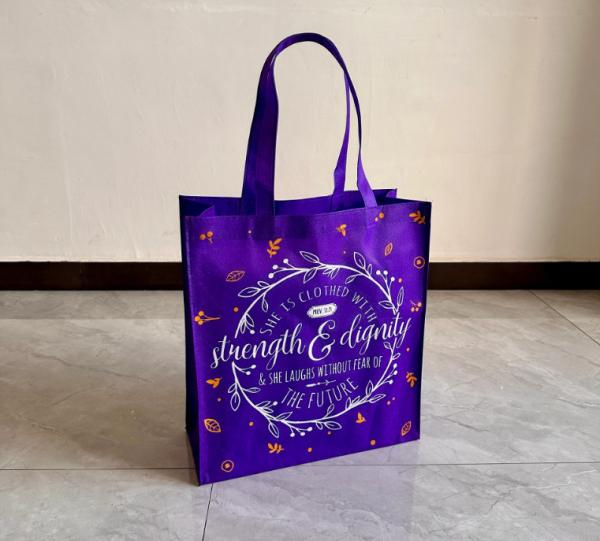 Reusable Grocery Bags Large Non Woven Shopping Bags Foldable Portable Tote Custom Eco-Friendly Tote Bag With Logo Printing Fashionable Handled Non-Woven Advertising Packing Gift Use
