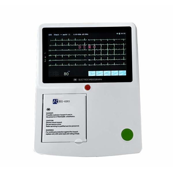12 Channels Digital ECG Machine High Resolusion With Limb Electrodes Touch Screen