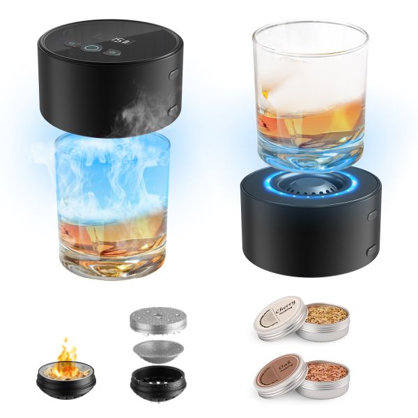 Superb Electronic Cigarette Lighter Whiskey Smoking Set With Wood Chips