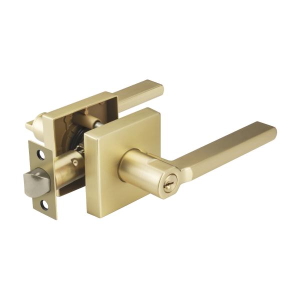 Changeable Faceplate Tubular Lever Lock Strike Full Lip T-shape 1-1/2x2-7/10 Square Keyway C4 Square Corner 1x2-1/4