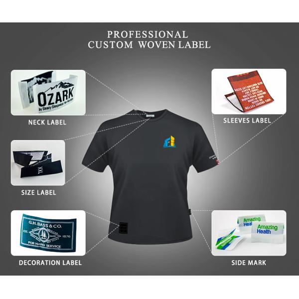 Customized Woven Neck Labels for Baby Apparel Clothing Blank Woven Labels