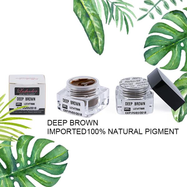 Permanent Cosmetic Pigments / Cream Pigment Deep Brown Easy To Color Microblading Ink