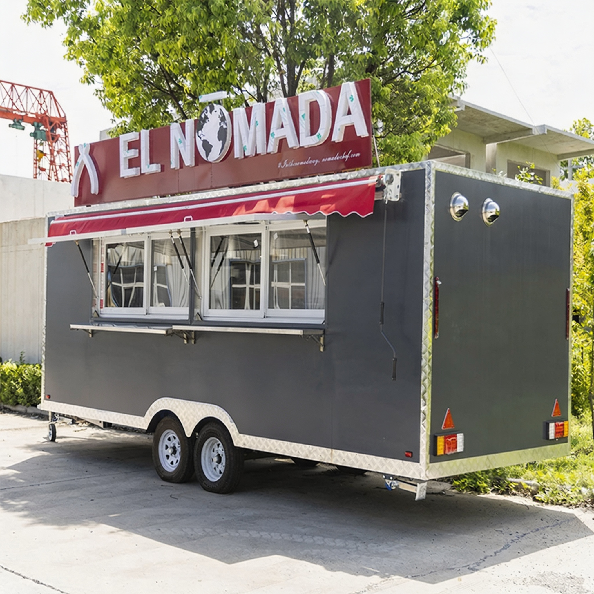 DOT Compliant Custom Food Trailer with Full Kitchen Equipment for Coffee, Tacos & Fast Food, Mobile Concession Truck for Catering, Events, Festivals and Outdoor Business
