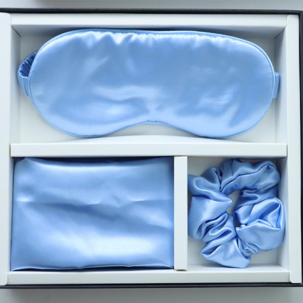 Luxury Sleep Black Silk Eye Mask Custom LOGO OEM/OEM 100% шелковый подушечный чехол набор черный