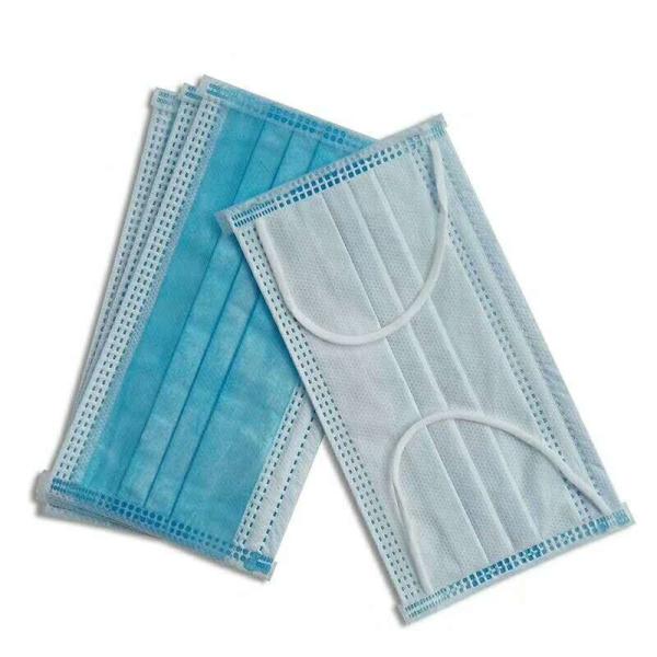 Impermeable 3 Ply Disposable Non Woven Face Mask Fiberglass Free With Earloop