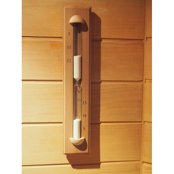 Traditional Luxury Cedar Wall-Mounted Rotating Sauna Sand 15 Minute Timer Choose Your Sand Colored White