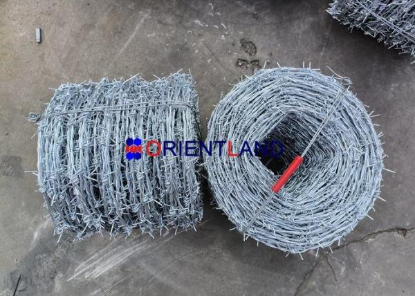 2.2mm Hot Dipped Galvanized Barbed Wire 250m / Galvanised Razor Wire