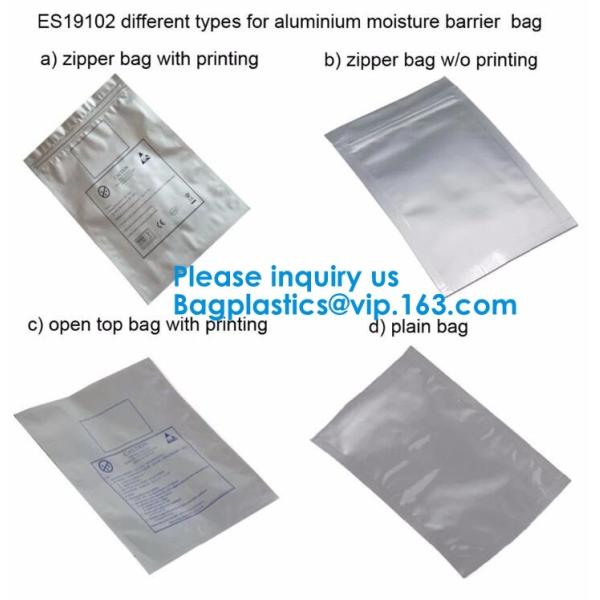 Aluminium Plastic Antistatic K Esd Shielding Electronic Packaging Pet Bag With Zip,Black Conductive Bag, Grid Bag