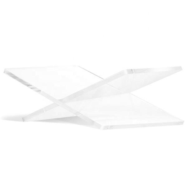 Folded Open Plexiglass Model Plastic Cookbook Acrylic Book Stand Display Holder