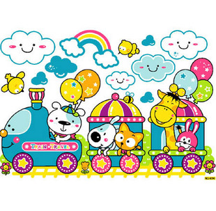 Environmental-Friendly Cute Childrens Wall Stickers 4390