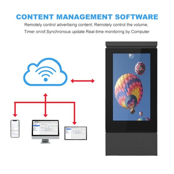 65 inch waterproof and lightning protection touch screen outdoor advertising machine