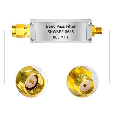 50 Impedância Helio Lora Bandpass RF 915MHz 868MHz Filtro de Cavidade