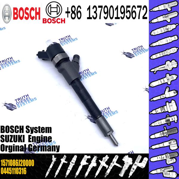 Injeção 0445110315 do motor diesel injetor 1571086J20000 15710-86J20 0 de 0445110316 motores 16600VZ20A diesel 445 110 315