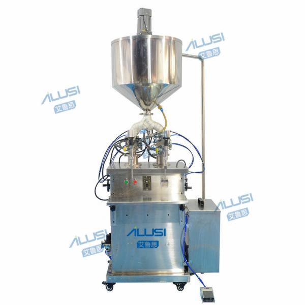 Semi - Automatic Constant Temperature  Liquid Filling Machine Vertical Paste Liquid Heating Mixing Filler