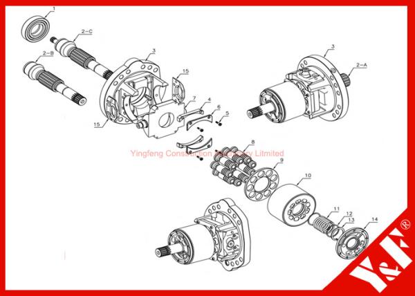Komatsu Excavator Hydraulic Parts for HPV35 / 55(PC60/120/200/300-3/5/PC400/PC650 Piston Pump Series
