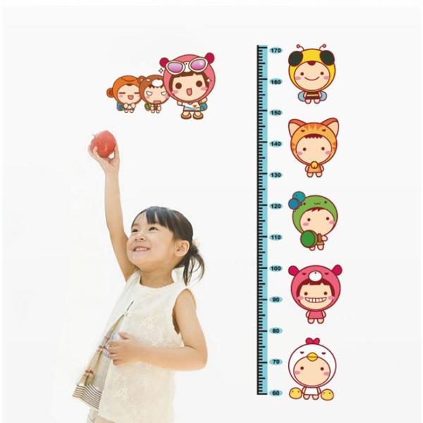 Non-Toxic Kids Height  Stickers  Home Decoration Childrens Wall Stickers DLX605