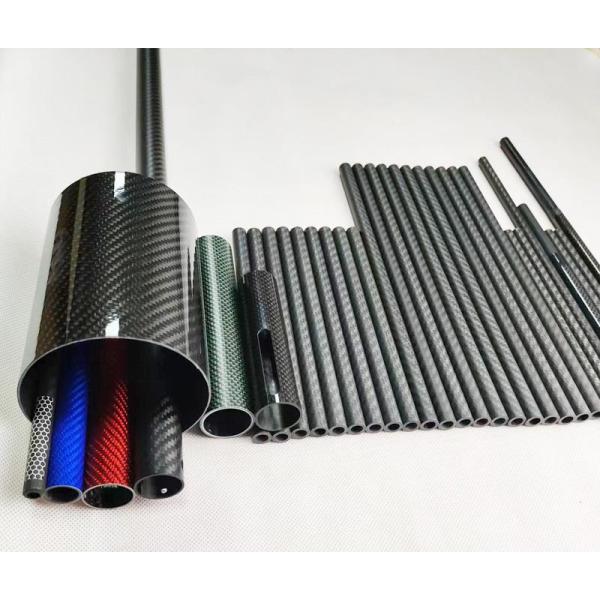OEM 3k Twill Machined Carbon Fiber Rod Tube Customization Color
