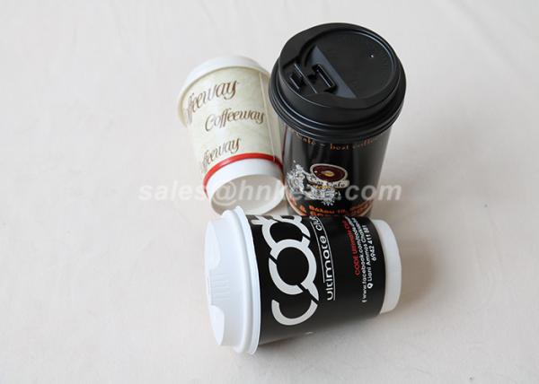 Insulated Double Wall Paper Cups Disposable Drinking Cups For Wedding / Party / Meeting