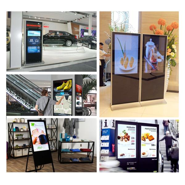 Multitouch Floor Standing Digital Signage Advertising Display 240V