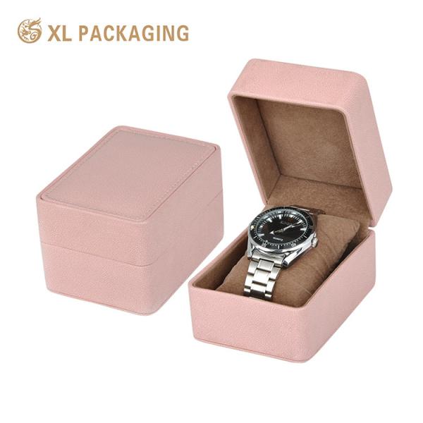 Customized Logo Matte Black Men Woman Watch Set Packaging Box , Kraft Paper Gift Packaging With Pillow