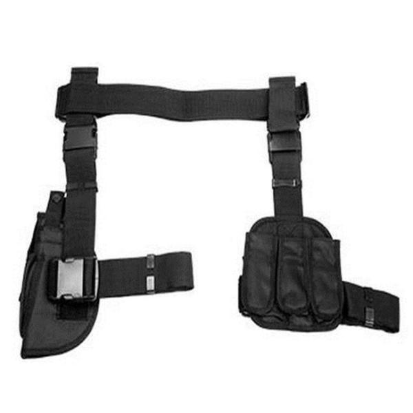 3 Piece Tactical Drop Leg Holster , Horizontal Shoulder Holster