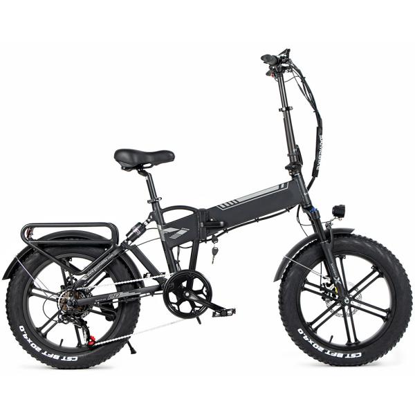 Folding Fat Tire Electric Bike 750 Watt , 30kmh Foldable E Bike 5grade System