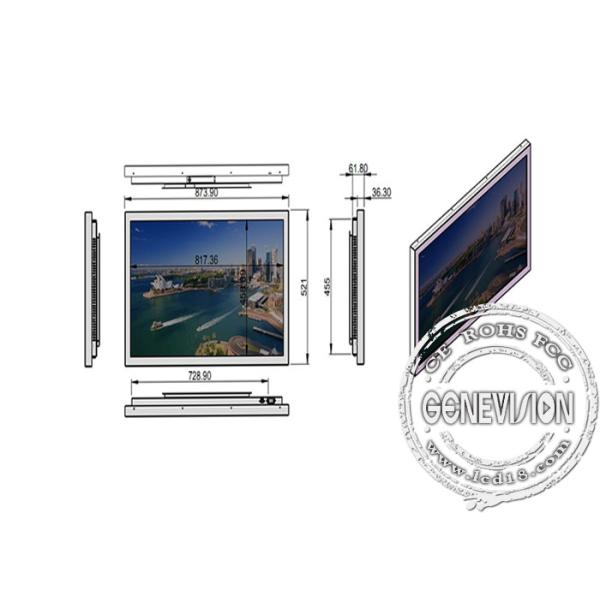 El panel de exhibición interior del LCD del soporte de la pared de 37 pulgadas, tarjeta de memoria Flash 2-36gb