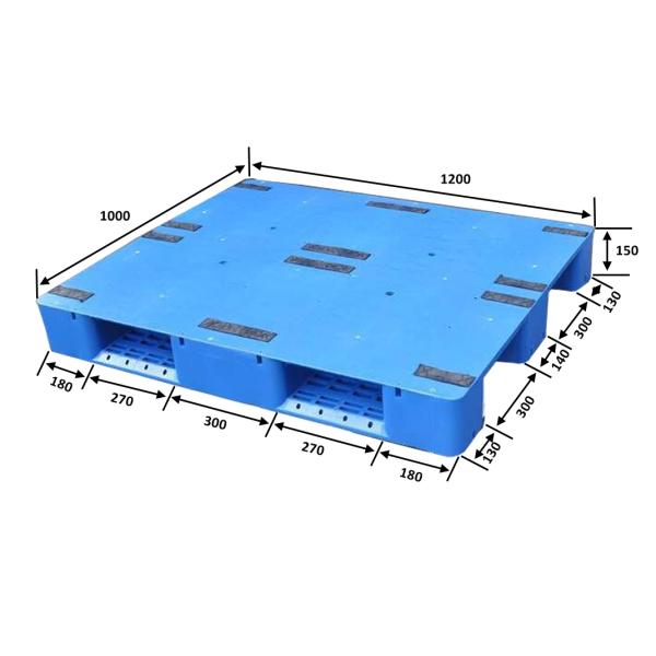 Logo Print For free Plastic Pallets for Racking 1200*1000 of Injection Molded