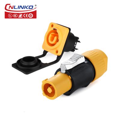 Cnlinko PowerCon 20A AC Cable 3 Pin Power Connector Waterproof for Led Display