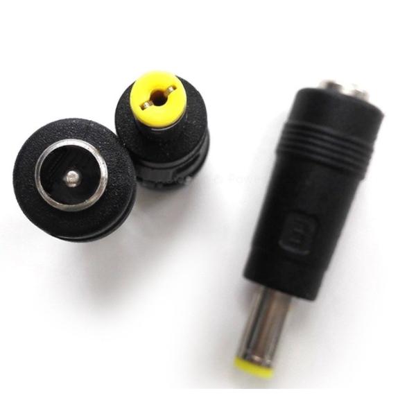 Black ADAPTER for DC Power Plug 5.5x1.7mm Male to 5.5x2.1mm Female Jack Connector
