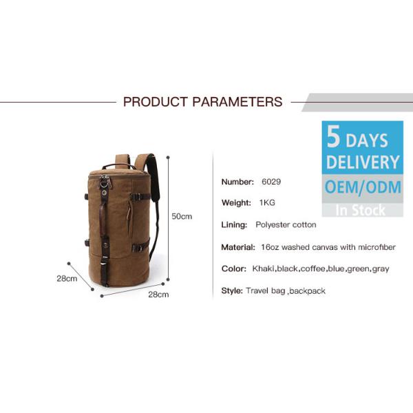 Antiwear винтажный пеший рюкзак, Multi холст Daypack цилиндра сцены